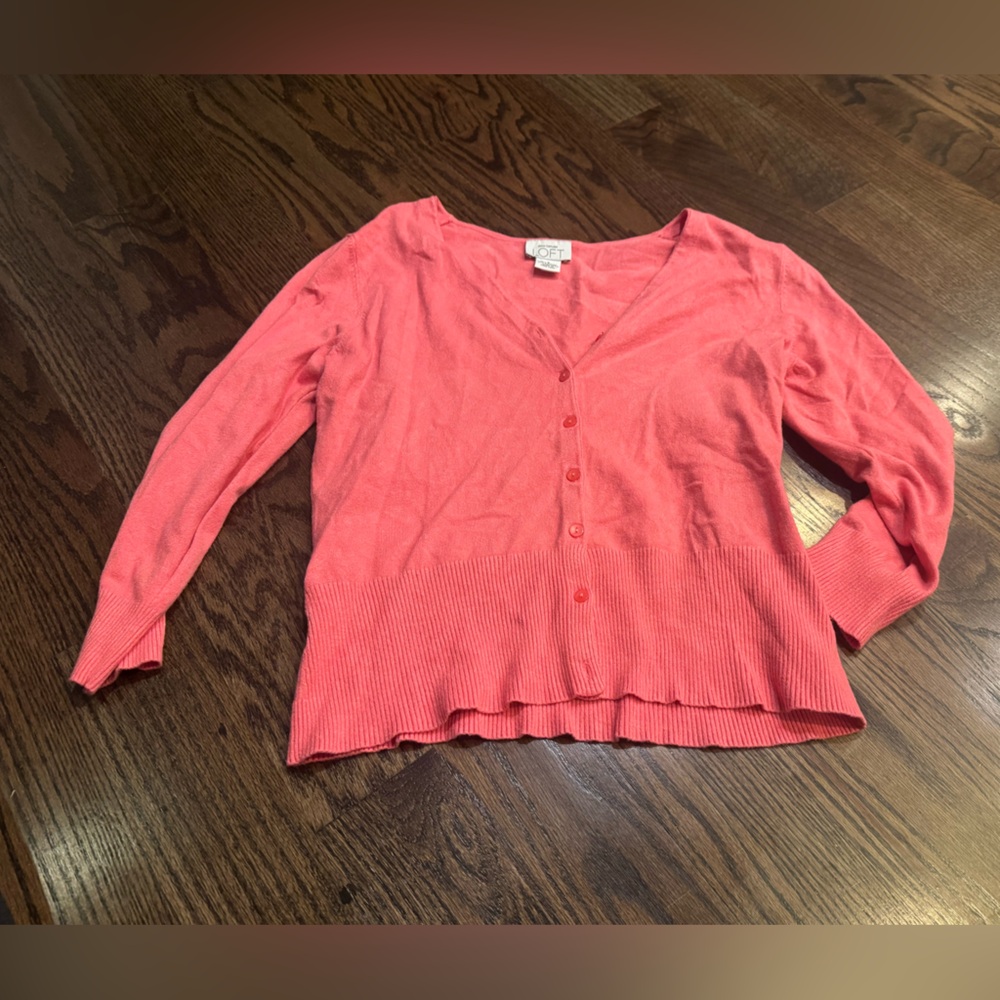 LOFT Coral Cardigan Sweater